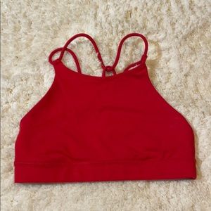 lululemon red high neck bra 4